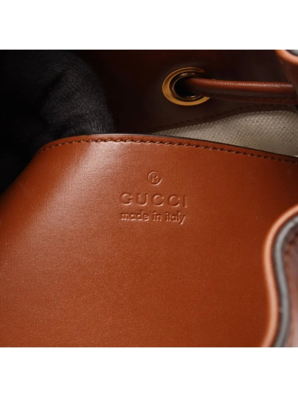 Gucci Backpack Bamboo Brown Leather